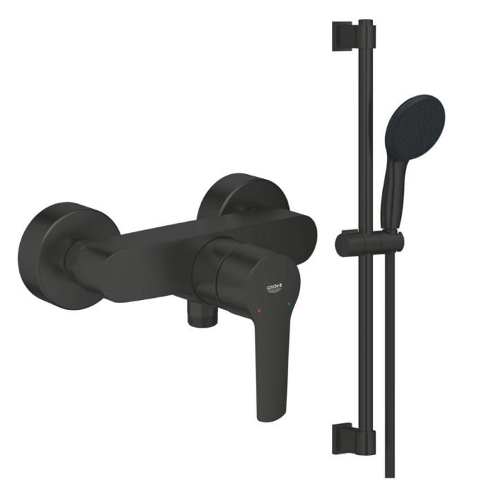 Pack mitigeur douche mécanique GROHE Start + ensemble de douche GROHE Vitalio Start avec barre support et pommeau