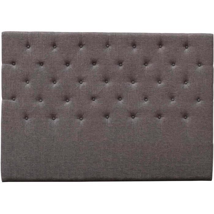 Tête de lit capitonnée - HABITAT ET JARDIN - Déco - Taupe - Polyester - 169 cm