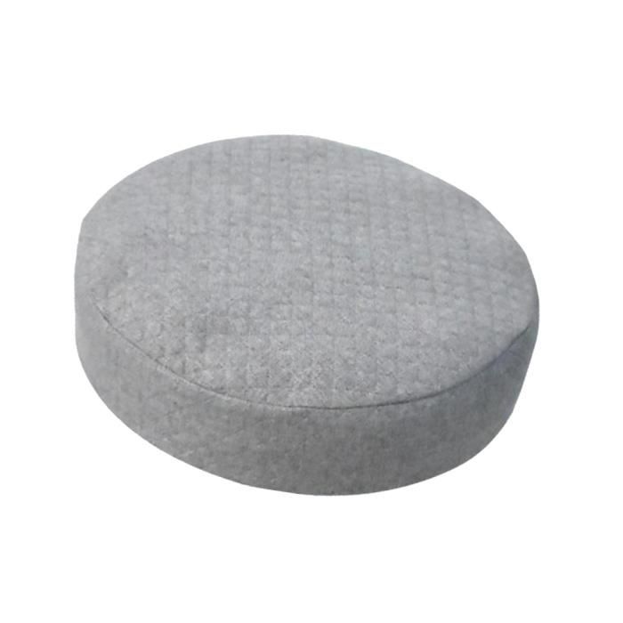 Housse Tabouret Bar Ronde 30-34cm - Élasthanne Gris Clair - Rembourrée Lavable Machine