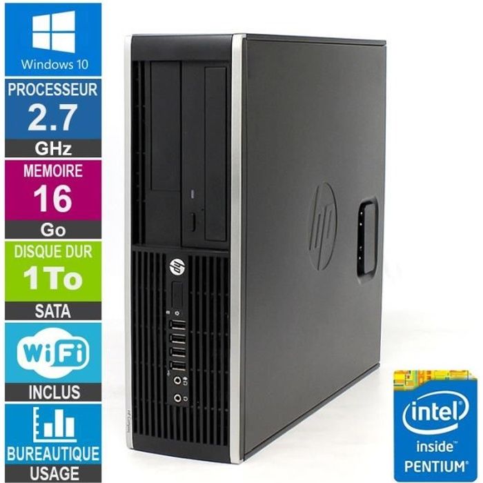 PC HP Elite 8200 SFF G630 2.70GHz 16Go/1To Wifi W10 Reconditionné -  reconditionné disponible sur Cdiscount Seconde Vie