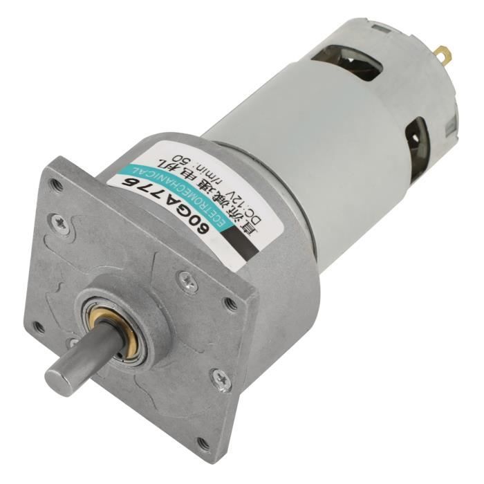 Moteur à Engrenage DC 15W - 12V Ou 24V - Vitesses 30/100/200 Tr/min - Faible Bruit - Pour Barbecue, Caméra, Valve