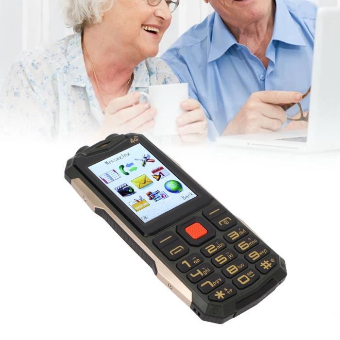 Téléphone portable pour personnes âgées HURRISE - double SIM 2G - Vert - Grandes touches et numérotation facile