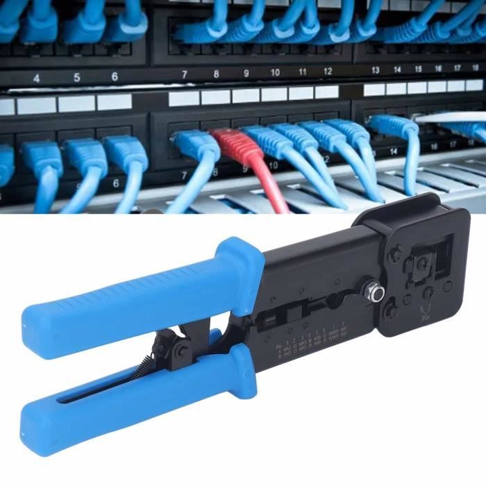 Kit d'outils de sertissage RJ45 HURRISE - Outil acier RJ45 6P 8P - Noir ...