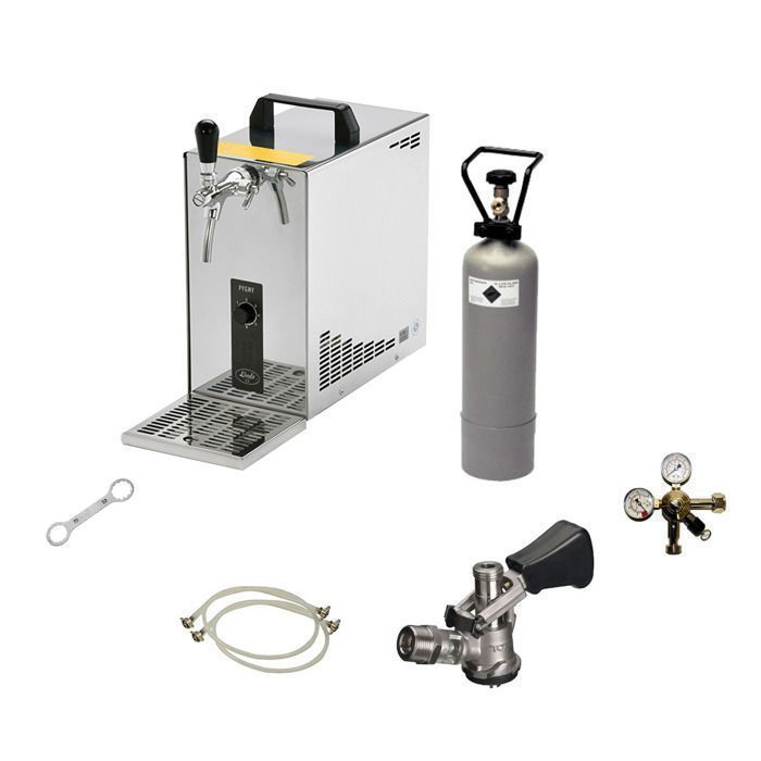 ICH ZAPFE.DE Set Complet Tireuse Bi&egrave;re PYGMY 25 1-leitig 35L/h Refroidisseur Sec Acier Inox 