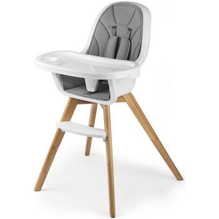 Kinderkraft Tixi Chaise Haute Bebe 2en1 Evolutive De 6 Mois A 5 Ans Gris Cdiscount Puericulture Eveil Bebe