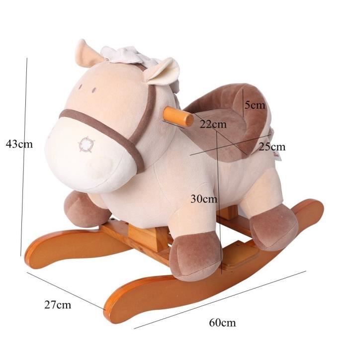 cheval a bascule en peluche