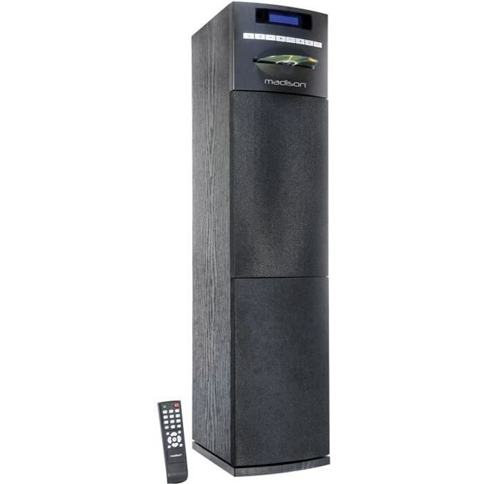 Tour de son Madison CENTER250-PLUS multimedia amplifiée avec USB, Lecteur CD, Radio FM, DAB+, Bluetooth, puissance 200W