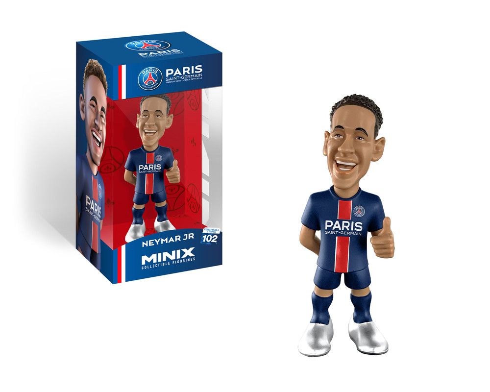 Figurine Minix Neymar JR 10 - PSG - 12cm - Bleu/Rouge - Mixte - Intérieur