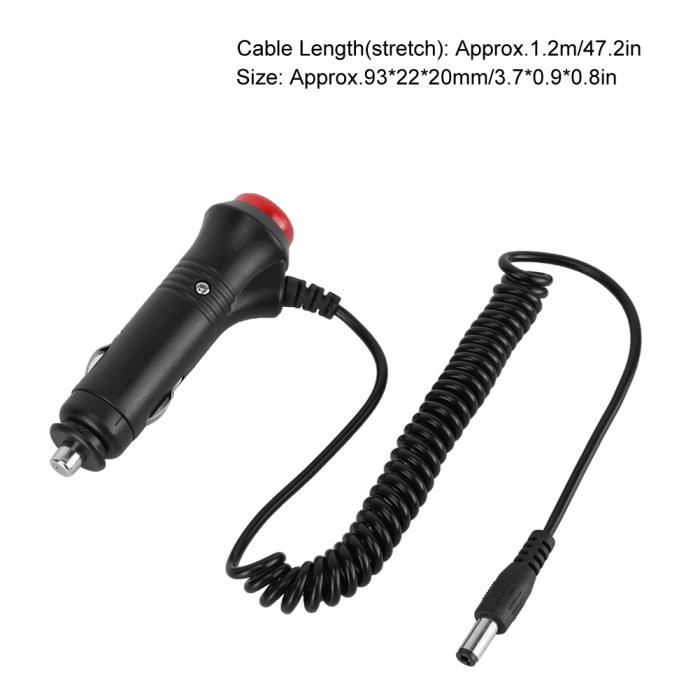 Chargeur Allume-cigare USB Pour Nokia 6290, 6300, 6301, 6555 - Long Câble 90 Cm - Noir