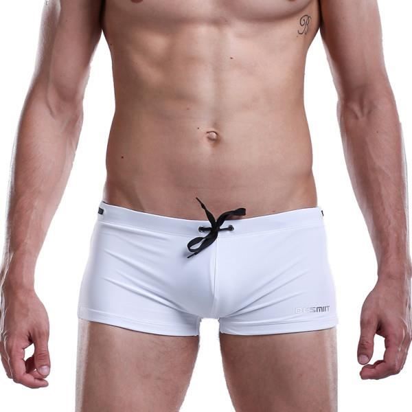Maillot De Bain Homme Boxer - Élastique, Nouette Avant, Pour Plage, Sport, Natation (Nylon/Spandex)