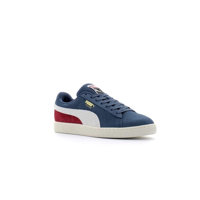 puma suede bleu et rouge