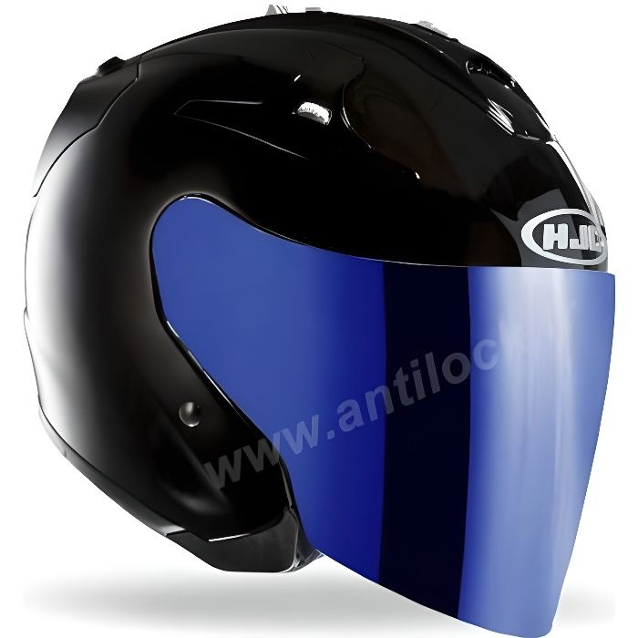 HJC FG JET NOIR AVEC VISIÈRE MIROIR BLEU Cdiscount Auto