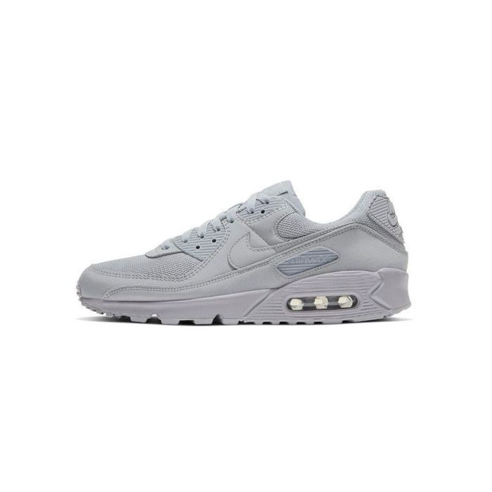 Basket Nike Air Max 90 - Homme - Gris - Cuir - Lacets