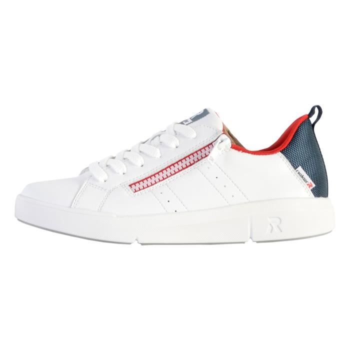 Rieker Basket Cuir Femme - RIEKER - R Evolution - Blanc - Fermeture à lacets/fermeture éclair - Confort exceptionnel