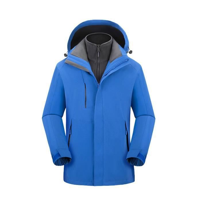 Veste Homme Softshell TONY BACKER Imperméable Coupe-vent - Capuche Amovible - Idéale Randonnée Et Ville - 13