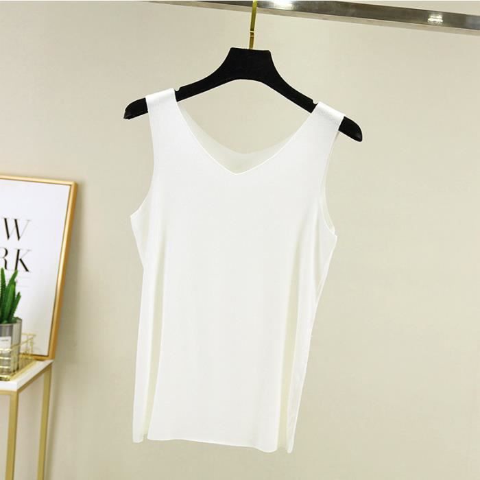 Débardeur Femme Funky Queen – Coton Blanc – Taille M (Neuf, étiquettes)