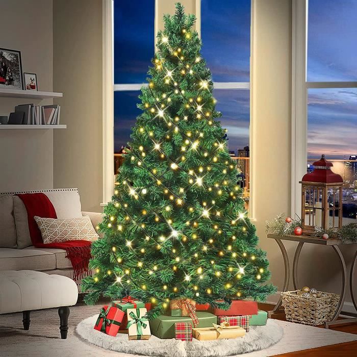 NAIZY 240cm Sapin de Noël avec éclairage Artificiel PVC avec Chaîne