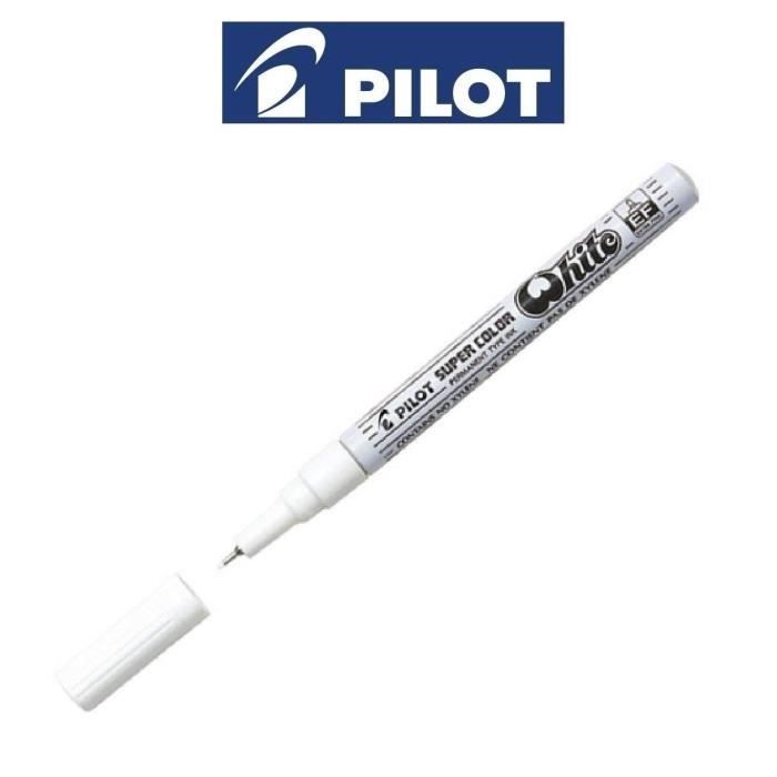 Pilot Super Color - Marqueur permanent - pointe fine - blanc