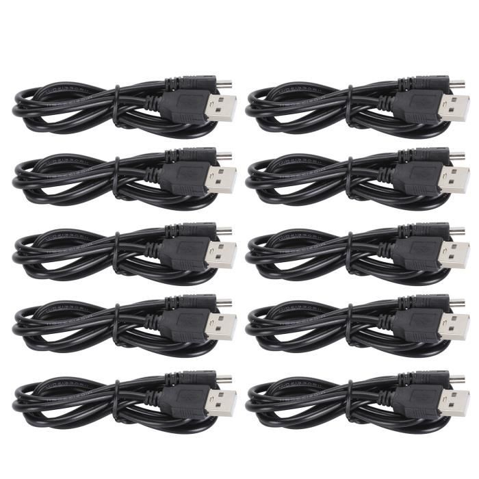 C?ble de chargement - OMABETA - PS3 - USB - 10 pi?ces - 3,3 pieds - Haute vitesse 480 Mbps