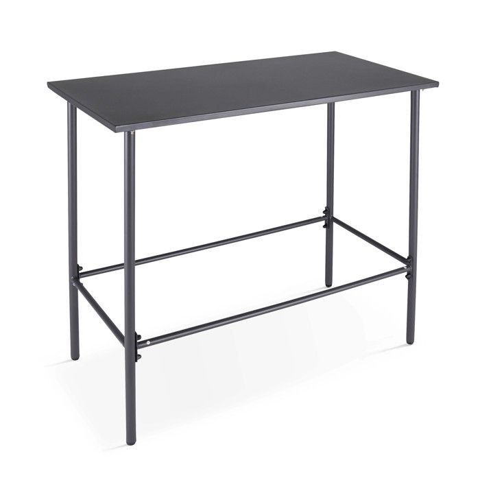 Table de bar en métal anthracite Palavas Oviala