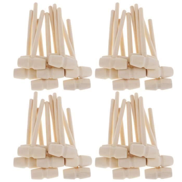 Lot de 30 maillets en bois pour enfants crabe et homard FDIT - Bouleau Lot de 30 maillets en bois pour enfants crabe et homard FDIT - Bouleau