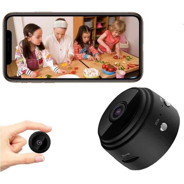 Mini Caméra Espion 1080p WiFi - Vision Nocturne, Détection De Mouvement, Magnétique - Pour Surveillance Bébé, Maison, Animaux