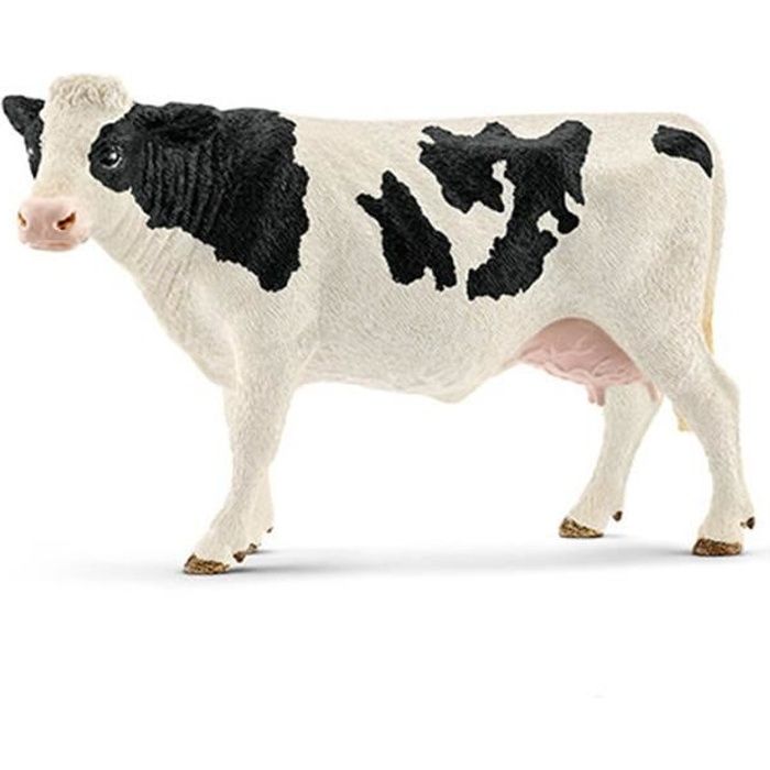Figurine Schleich 13797 Vache Holstein miniature peinte à la main