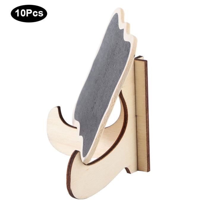 Lot De 12 Tableaux Noirs Double Face APACALI - Mini Panneaux Avec Support Bois - Idéal Mariage, Fête, Buffet