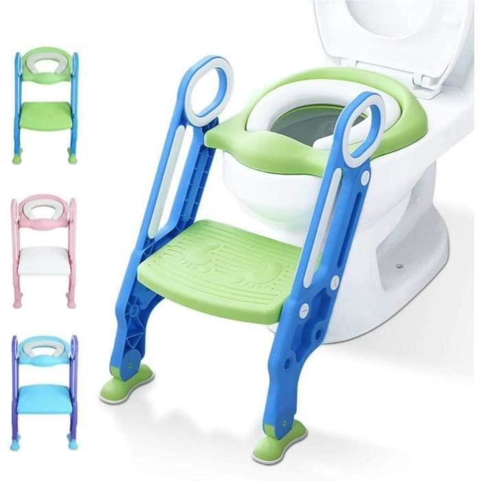 Siège Toilette Enfant Réglable JABNOW - Avec Marchepied Et Protection Anti-éclaboussures - Pour Enfants 1-7 Ans