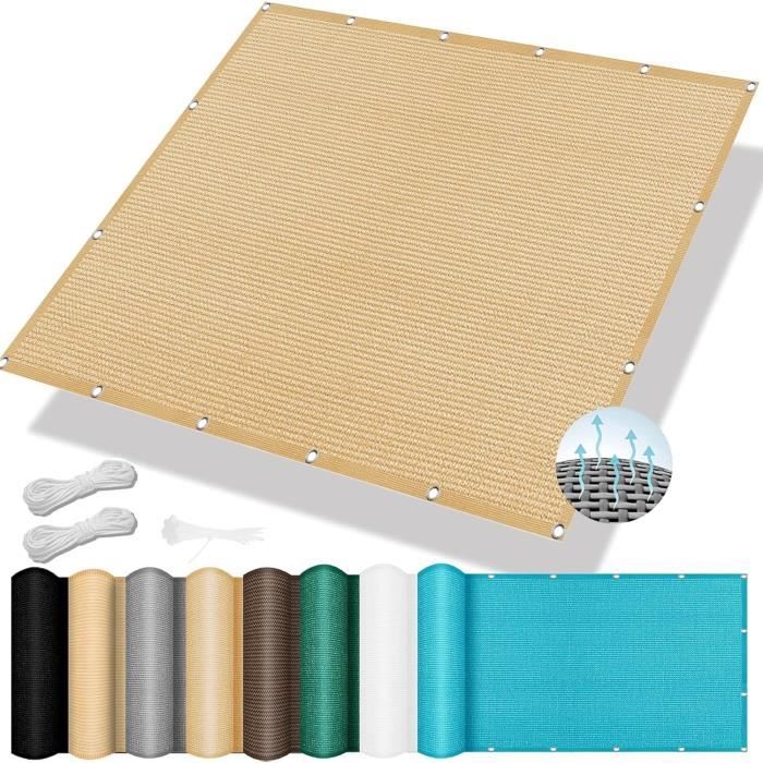 Voile D'Ombrage 350x450cm - Anti-UV 98% - Blanc - Pour Jardin & Terrasse