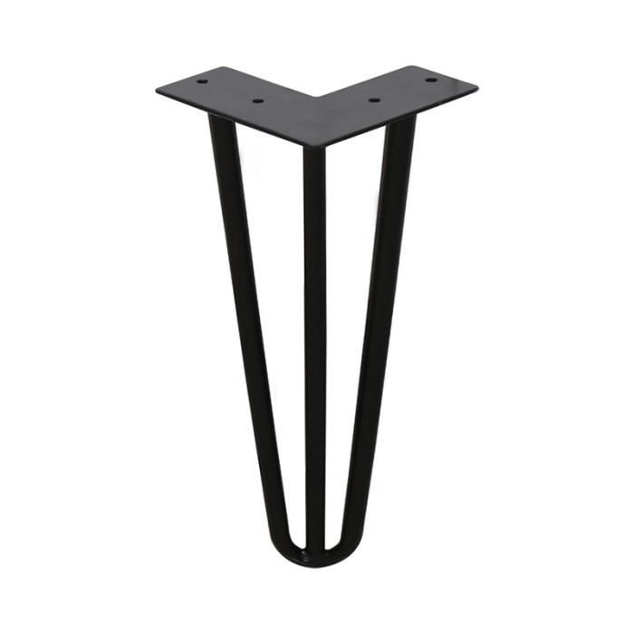 4x pieds en épingle Hairpin Legs Pieds de table acier DIY Patins de