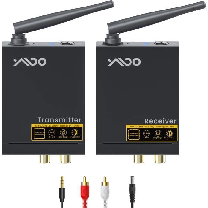 2,4 Ghz Emetteur Récepteur Audio Sans Fil, Adaptateur À Faible Latence De Moins De 20 Ms