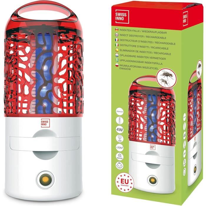 Destructeur D’Insectes LED Buzbug 2800V – Lampe Anti-Moustiques & Mouches, 10 Ans LED, Couverture 185 M², Faible Consommation, Sans Odeur Ni Produit Chimique