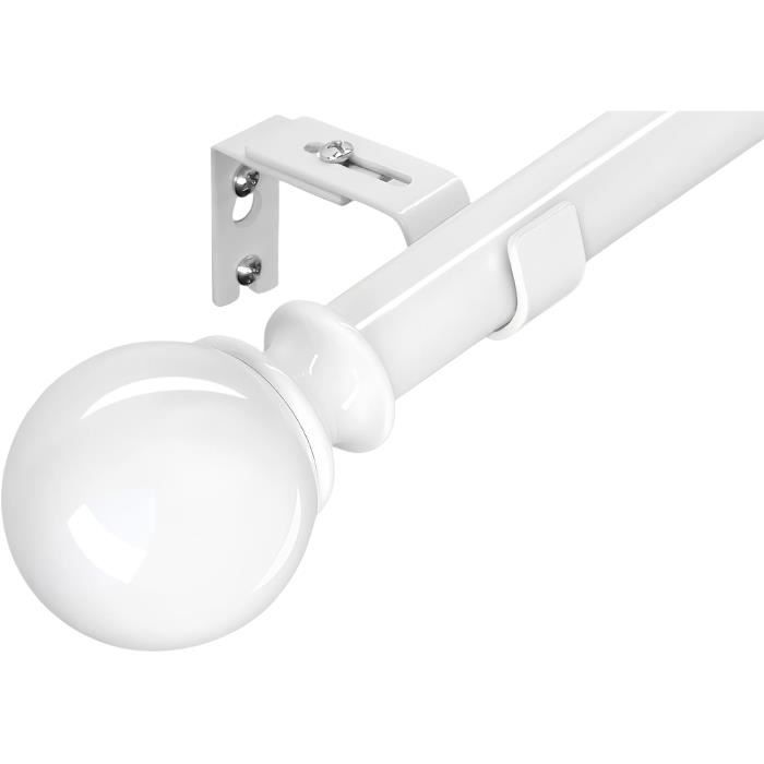 Lot De 2 Embouts Inspire, Grise / Argent Clair, Pour Tringle À Rideau Diam.20 Mm
