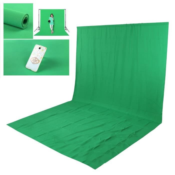 Toile De Fond Photo/Vidéo Neewer 2.8x4.6 M - Blanc, Polyester Sans Couture, 3 Pinces à Ressort Incluses - Pour Studio, Portrait, Interview
