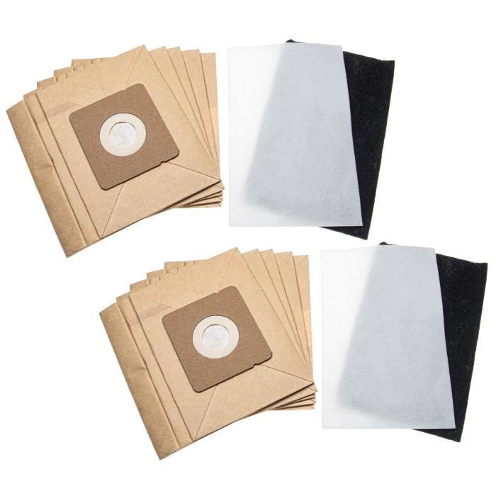 Lot de sacs (papier) + filtre pour Rowenta RO17114A/4Q0, RO171701/4Q0 -  VHBW - Kit d'accessoires pour aspirateur