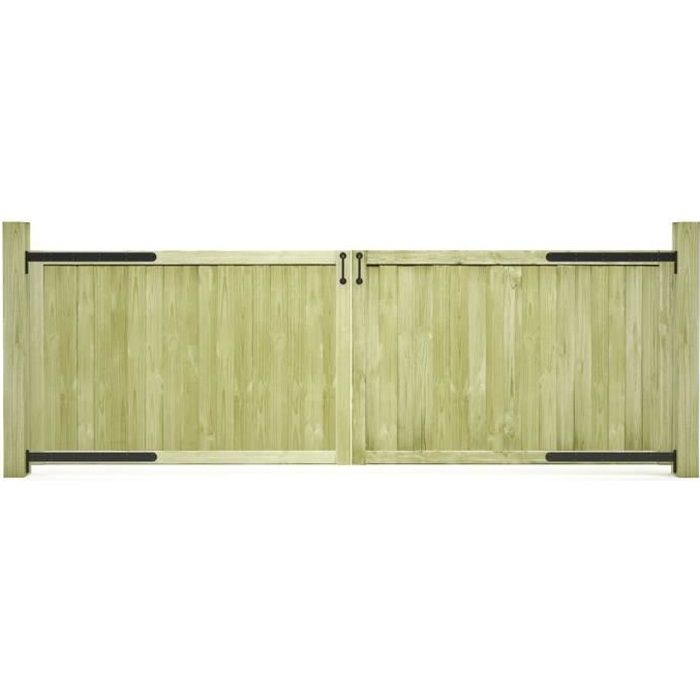 vidaXL Portillons de jardin 2 pcs bois de pin 300 x 100 cm