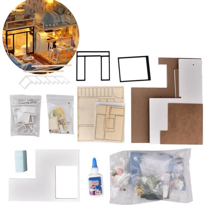 Kit Book Nook Kirishima Cha-an - Maison De Poupée Miniature Japonaise à Construire - Avec éclairage LED - Loisir Créatif Adultes/ados