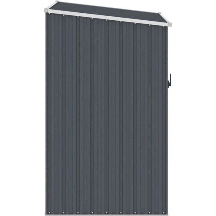 Abri de jardin Anthracite - VINGVO - 87x98x159 cm - Acier galvanisé