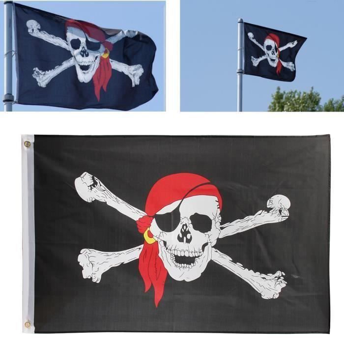 Drapeau Pirate Jack Rackham 90x60cm - pirates - corsaire Spécial Extérieur  - Cdiscount Maison