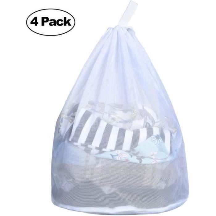 Lot De 2 Grands Filets De Lavage Pour Machine - Sac à Linge Protecteur 60x80cm - Pour Vêtements Délicats, Lingerie, Chaussures - 9