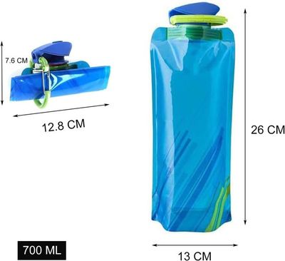 Gourde Pliable, Réutilisable, Sac À Eau Pliable, Bouteille D'Eau