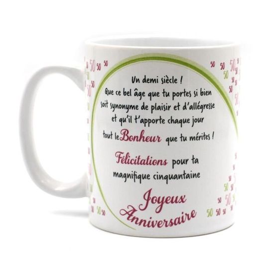 Mug A Message Special Anniversaire 50 Ans Rouge Achat Vente Bol Cdiscount Mug A Message Special Anniversaire 50 Ans Rouge Achat Vente Bol Cdiscount