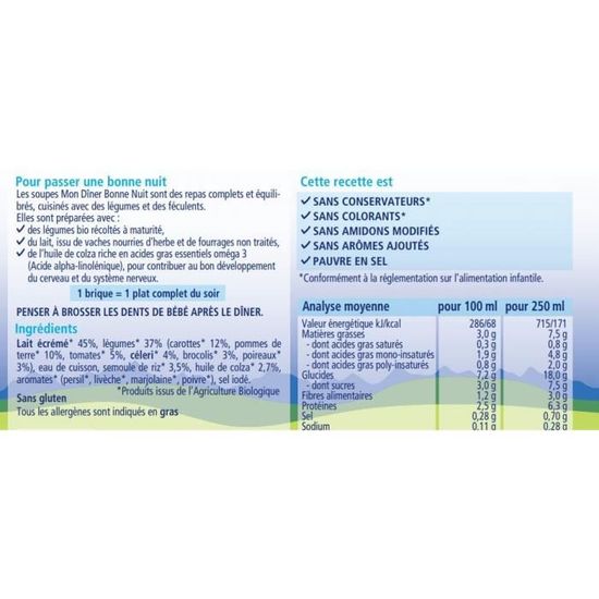 Hipp Biologique Mon Diner Bonne Nuit Briques Soupe 6 Legumes Semoule 2x250 Ml Des 12 Mois Achat Vente Legumes Cuisines Hipp Biologique Mon Diner Bonne Nuit Briques Soupe Hipp Biologique Mon Diner Bonne Nuit Briques Soupe 6 Legumes Semoule 2x250 Ml Des 12 Mois Achat Vente Legumes Cuisines Hipp Biologique Mon Diner Bonne Nuit Briques Soupe