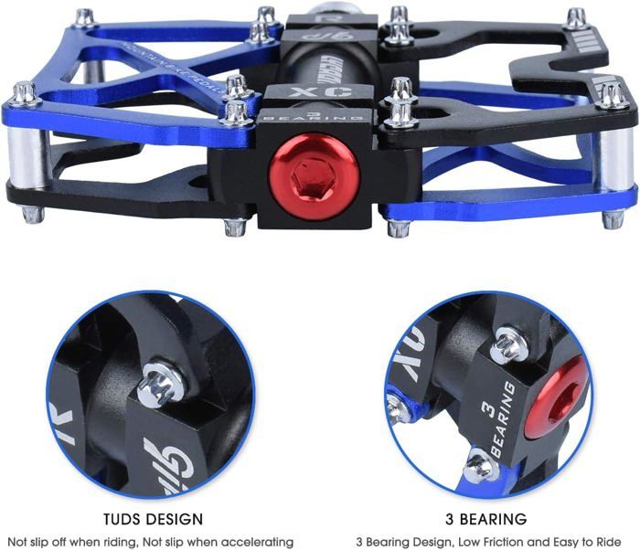 Pédales De Vélo LYCAON En Alliage Aluminium CNC – Plateforme Large Antidérapante Pour VTT/BMX