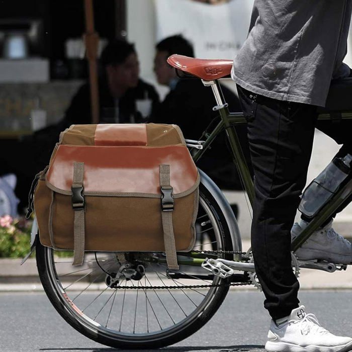 Uteruik Sacoche de selle de vélo rétro en cuir PU pour guidon de vélo Uteruik Sacoche de selle de vélo rétro en cuir PU pour guidon de vélo