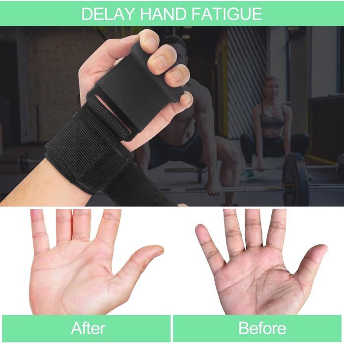 2 Paires De Sangles à Crochets Pour Musculation – Soutien Poignets Néoprène, Idéal Pour Powerlifting, Tractions Et Haltérophilie, Unisexe