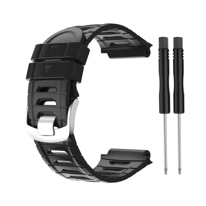 Bracelet en silicone noir pour Forerunner 920XT de Garmin