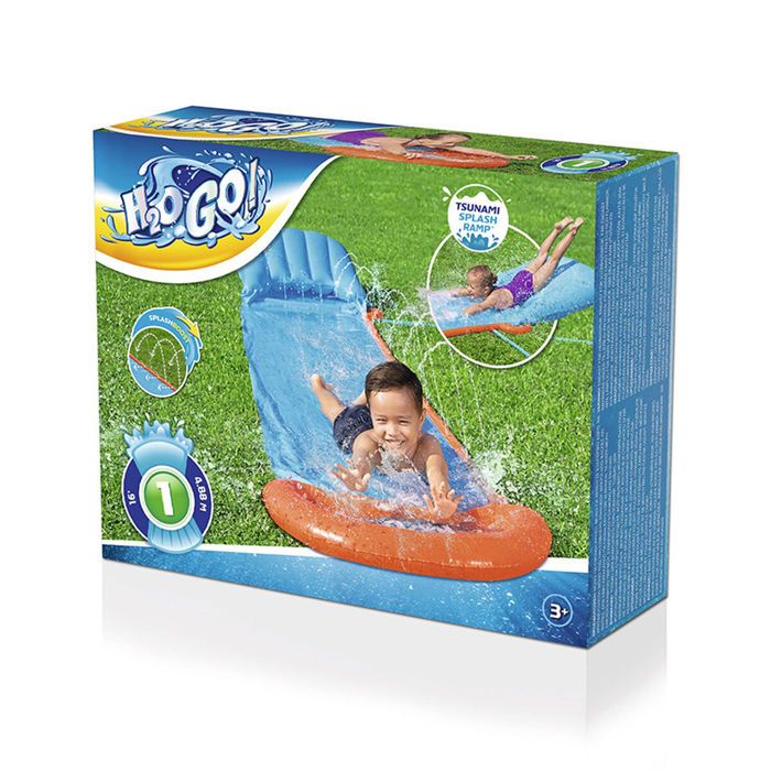 TolleTour Toboggan Aquatique Tapis Glissant 2 Pistes Longueur 550 X 145cm Jouet Deau Estival 81948837
