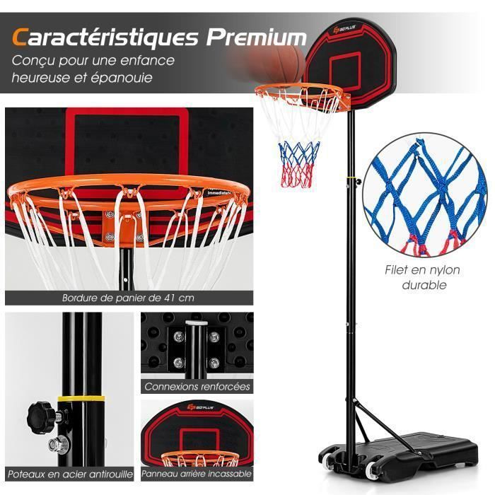 COSTWAY Sac De Sable Ancrage Pour Panier De Basket - 136kg - Tissu Oxford Imperméable - Intérieur Extérieur